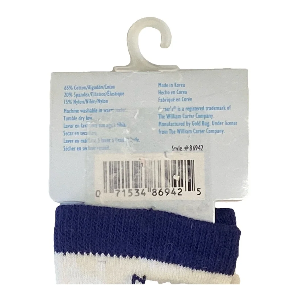Carter's Baby Socks Deadstock Vintage Canoe‎ NWT 6-12 Months Shower Gift Retro